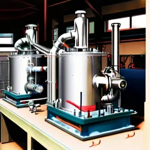 Установка горелок с предварительным смешиванием газа и воздуха для полного сгорания топлива