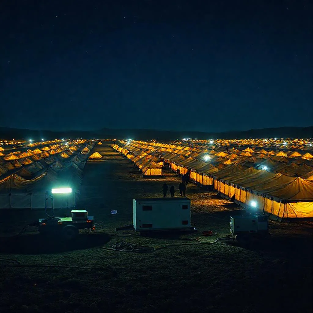 Фото по теме: Передвижные электростанции обеспечили светом палаточный городок
